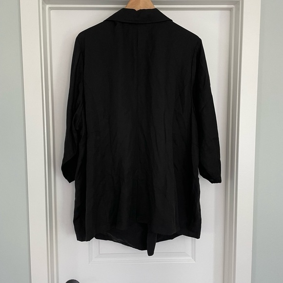 NWT Torrid Linen Blend 3/4 Ruched Sleeve Blazers Size 4 - Picture 5 of 7